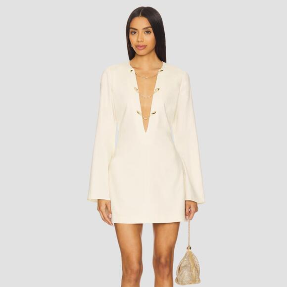 SHANI SHEMER Dresses & Skirts - NEW SHANI SHEMER soraya mini kaftan dress in butter